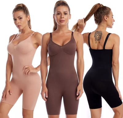 Wow Peach - Full Bodysuit met plas gat- Seamless - Shapewear - Shaper - Corrigende ondergoed - Butt & Chest Lift - Nude - Maat: Medium