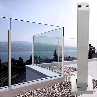 Baluster Paal - Hekwerk Paal - Terras Afscheiding - Verstelbare Hoogte - 125 cm Hoog - Roestvrij Staal