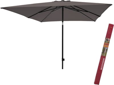 Parasol vierkant Madison Moraira met beschermhoes | Vierkante en kantelbare parasol 230 x 230 taupe