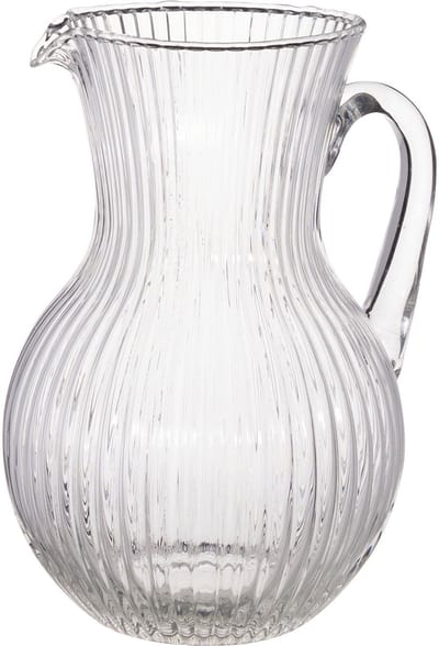 Excellent Houseware waterkan Aqua - transparant - glas - 1,5L - limonadekan - schenkkan - karaf