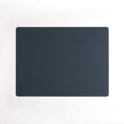 Vacavaliente Placemat and Coasters Rechthoek Placemat - Recycled Leer - 40x30 cm - Blauw Petrol