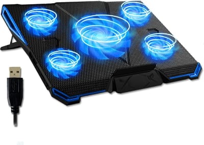 Thuys – Laptop Cooler – Laptop Standaard – 42 x 30 x 4cm – Blauw