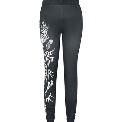 Black Premium by EMP Zwarte legging met dierenprint en symbooldetails - Dames - S