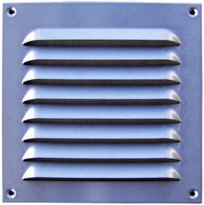 Vierkant Ventilatorrooster RVS 200x200 mm met Pollenfilter en Montagekit