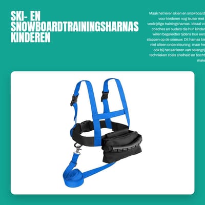 Dailygoods- Skiharnas Kind - Afneembare Riem - Snelheidsregeling - Nylon - Scheurvast - Geschikt voor Skiën/Snowboarden - Sportharnas