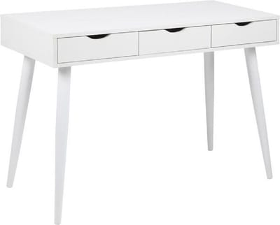 Nula bureau met 3 lades in wit.
