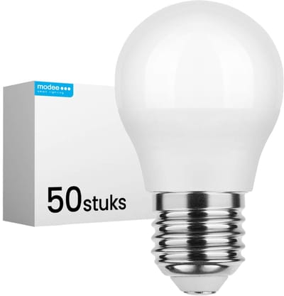 Modee E27 LED Lamp 7W - 700lm - 2700K - Warm Wit - Globe Mini P45 - Vervangt 54W Halogeen Gloeilamp - 50 stuks