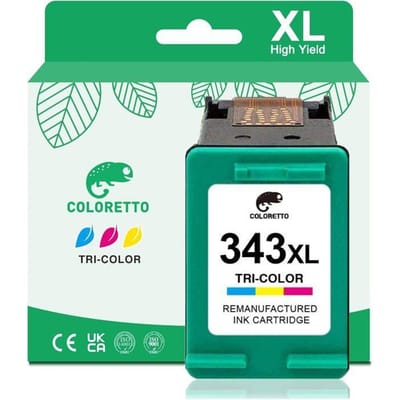 343XL Cartouches d'encre Remanufacturées pour HP Cartouche 338 343 XL Photosmart B8330 B8350 2610 2710 Deskjet 460 5740 6520