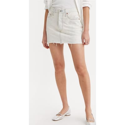 Levi's Icon Denim Skirt White Maat: W27 | Spijkerrokken Outlet | Dames | Wit