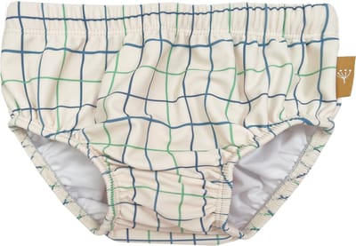 Fresk Luierbroek/ Zwembroek 62 - Ruimte voor Zwemluier - Sneldrogende Zwemkleding - UV-bescherming UPF 50 - Zwemshort Jongens - Creme - Classic Check