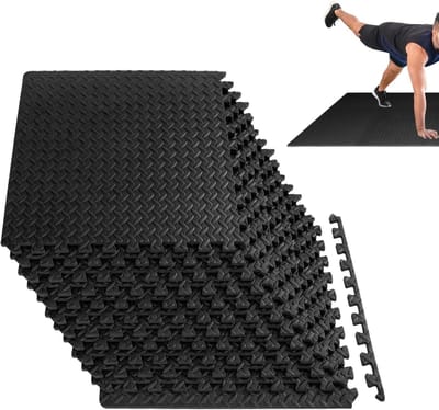 Gymtegels - Vloertegels Schuim - Fitness Thuis - Gewrichtsbescherming - 30x30x1 cm - Grijs