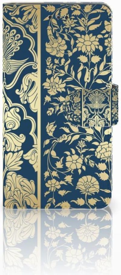 Book Case voor Nokia 7 Hoesje Beige Flowers