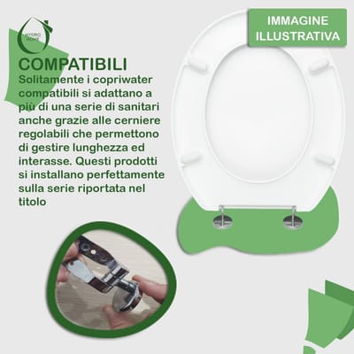Toiletbril Soft Close - WC bril Toiletdeksel - Badkamer Vernieuwen - Verstelbare Scharnieren - 36x40-45.5cm - Wit