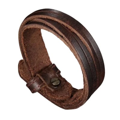 Marama - Herenarmband Bruin Leer Oslo - robuust - hoogwaardig leer - verkleurt niet - verstelbaar