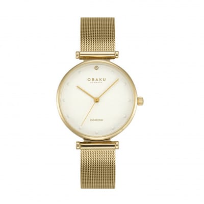 Obaku Horloge V310LXGWMG Funkle Gold