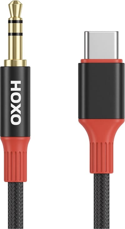 Aux Kabel - Aux naar USB C - 1 Meter - 3.5mm Jack - Audio kabel voor Auto, Radio en Koptelefoon - Gevlochten Kabel