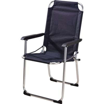 Campingstoel - Aluminium - Donkerblauw