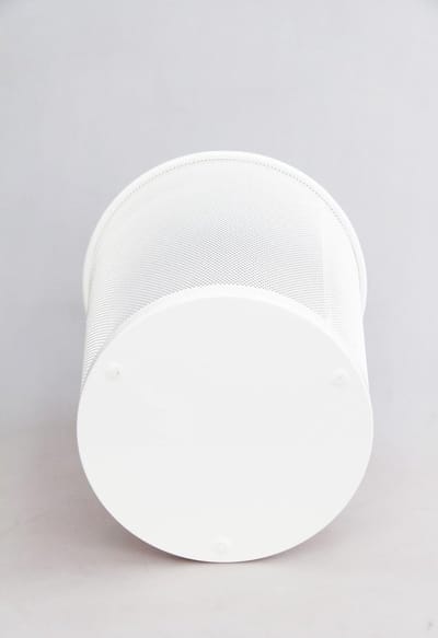Papierkorf Metaal - Afvalbak Rond - Kantoor Thuis - Grote Inhoud - 29.5x35cm - Wit