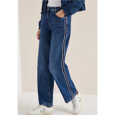 Jeans met gallonstrepen