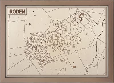 Decoratief Beeld - Houten Van Roden - Hout - Bekroned - Bruin - 21 X 30 Cm