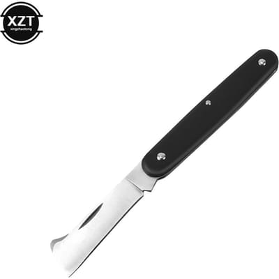Roestvrijstalen Entmes Tuinmes Plastic Enkelvoudig Openend Opvouwbaar Multifunctioneel Plant Snoeigereedschap Accessoires zwart