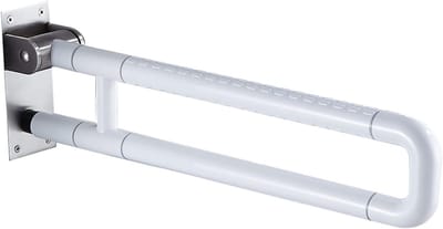 Badkamer handgreep - Steun handvat - Veiligheid verhogen - Opklapbaar design - 75 cm - Wit