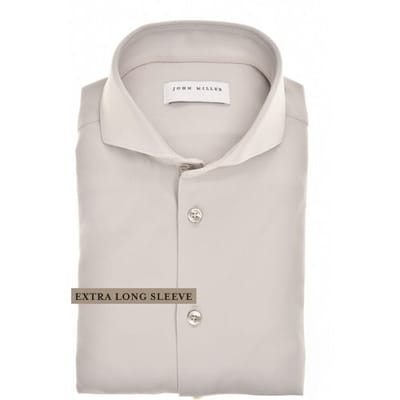 John Miller Overhemd Extra Long Sleeve Hyperstretch Cutaway Collar Mouwlengte 7 Licht Grijs / male