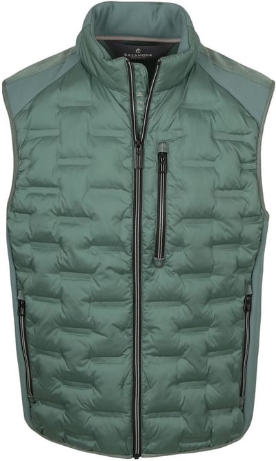 CASAMODA Bodywarmer Hybrid Puffer Olive - Maat L - Heren - Bodywarmers