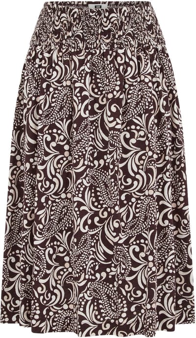 WE Fashion Dames midi rok met print - Curve