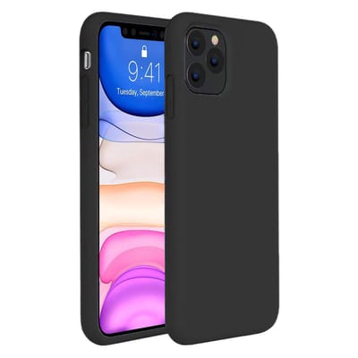 Hoesje - Geschikt voor Apple iPhone 11 Pro Max - Sterk & Shockproof - Siliconen Case - Hoes Cover - Telefoonhoes - Zwart