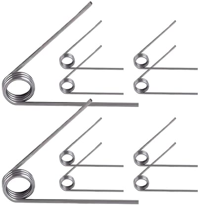 Dailygoods- Torsiespring Set van 10 - V-vormige Veer - 0.7 mm Draad - 4.5 mm Buiten Diameter - 3 Windingen - 60° Rotatie - Roestvrij Staal - Veerspring