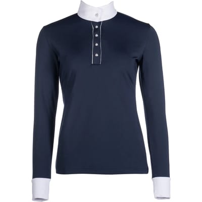 Dames wedstrijdpolo met lange mouwen HKM Emilia