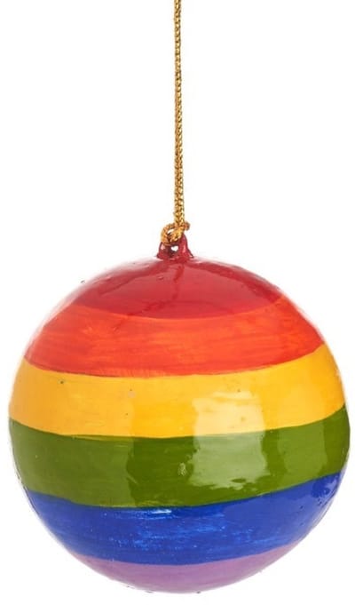 Kersthanger regenboog kerstbal - Sass & Belle