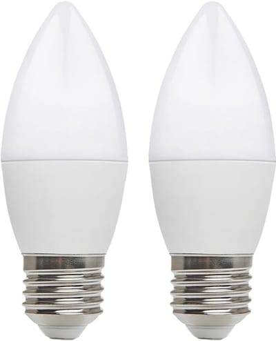 Kobi LED Lamp Kaarsvorm E27 8.5W - 806lm - 6500K - 230V - Voor Opslag, Spiegelkast of Garage - 2 stuks