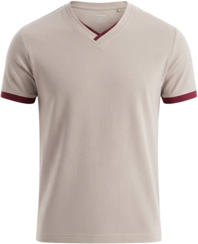 OMBRE T-shirt - Regular Fit - Katoen - Korte Mouw Asgrijs XL