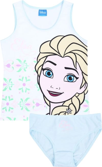 Wit en mint meisjesondergoed Elsa's Ice Age FROZEN t-shirt + slipje
