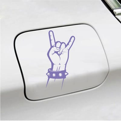 Bumpersticker - Rock N Roll - 16 X 10 - Paars