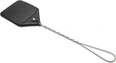 Heavy Duty vliegenmepper vliegensmepper 17 inch lang voor binnen stevige zware PU lederen vliegenmepper met sterke draad handvat draagbare meppers, voor binnen