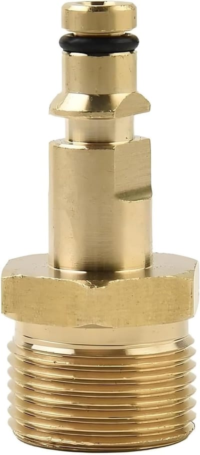 Robuuste drukreiniger adapter met snelle koppeling en K-Series aansluiting voor Kärcher, Nilfisk en Bosch tuinmachines - Ideaal voor waterverbindingen en eenvoudig gebruik