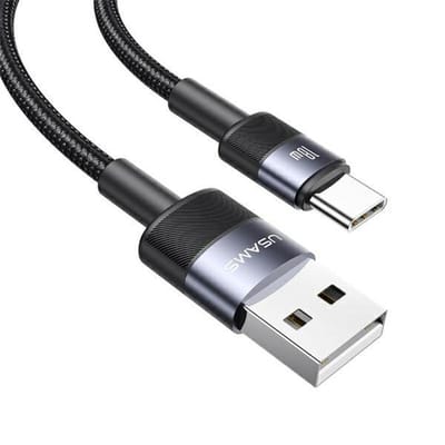 Usams Usb-A Naar Usb-C 3A Kabel Voor Telefoons En Tablets 1,2M Aluminium Behuizing