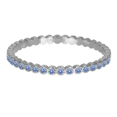 Small Circle Stone Blue - iXXXi - Vulring 2 mm - Zilver