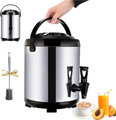 RVS Water Dispenser - Drankvat Warmhouder - Dranken Serveren - Fysieke Isolatie - 6 Liter - Zilver