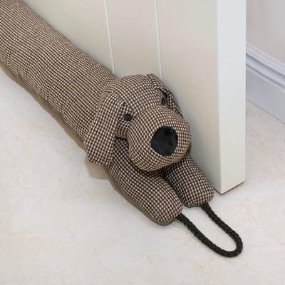 Deur Tochtstopper - Winddicht Tochtvrij - Isolatie Binnen - Verzwaarde Vulling - 96 cm Lengte - Bruine Hond