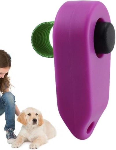 Honden Clicker - Huisdier Trainer - Gedrag Trainen - Helder Klikgeluid - 8 x 8 x 1.7 cm - Zwart