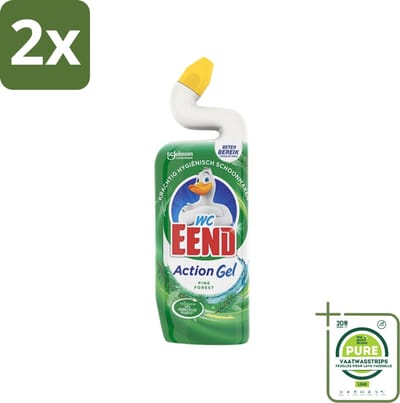 WC Eend Toiletreiniger Action Gel Pine Forest 750 ml - Voordeelverpakking - 2 stuks - Toiletreiniger - Reinigingsgel