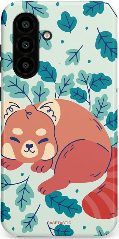 Casetastic Hoesje Geschikt voor Samsung A56 / A36 - Stijlvolle Beschermende Duo-layer Case - Rode panda avonturen