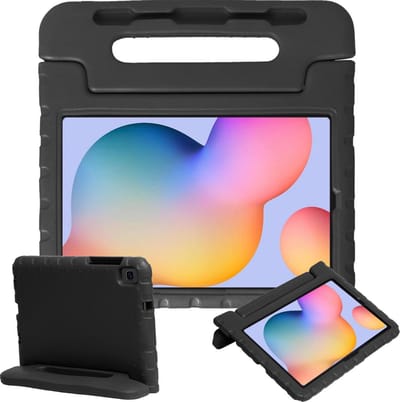 Hoesje - Geschikt voor Samsung Galaxy Tab S6 Lite - Kinderhoes Shockproof Bumper - Kidsproof Case - Tablethoes - Kinder Hoes Cover - Zwart