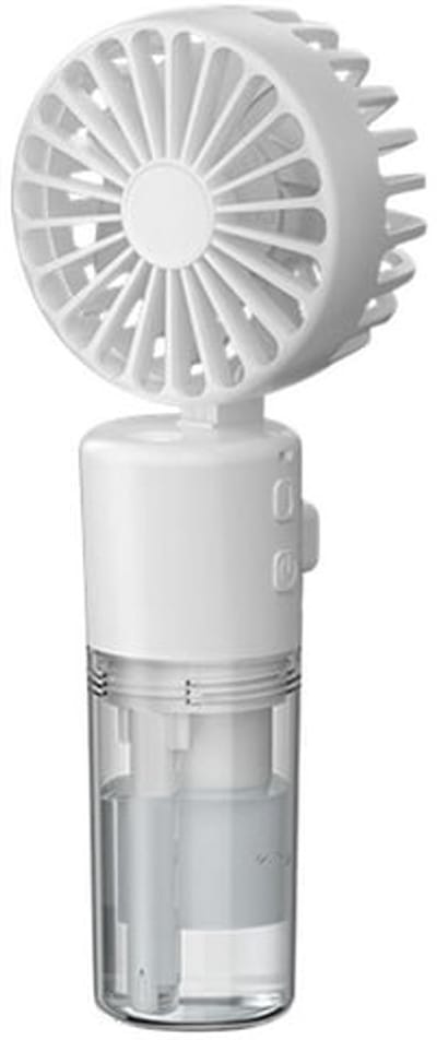 Handventilator - Draagbare ventilator - USB - Mini opvouwbare ventilator - Vier snelheidsstanden - Vernevelingsventilator - Geschikt voor thuis, buiten en op kantoor - Wit - 32*64*163 mm - 1 W