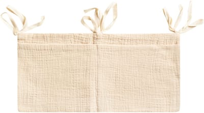 longziming -Hangende Ledikant Organizer Khaki – 2-Vaks Bed Organizer voor Luiers, Speelgoed & Babykleding – Crib Side Opbergzak voor Babybed & Kinderwagen