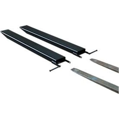 Vorkverlenging voor transportwerktuigen, open uitvoering, L 1600 x B 100 x 40 mm, zwart